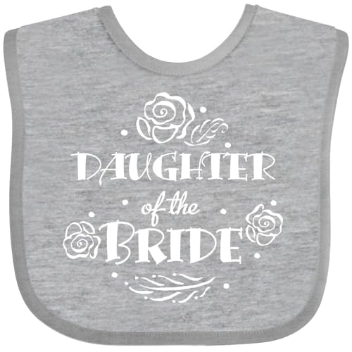 inktastic Daughter Of the Bride- Roses and Leaves Baby Bib