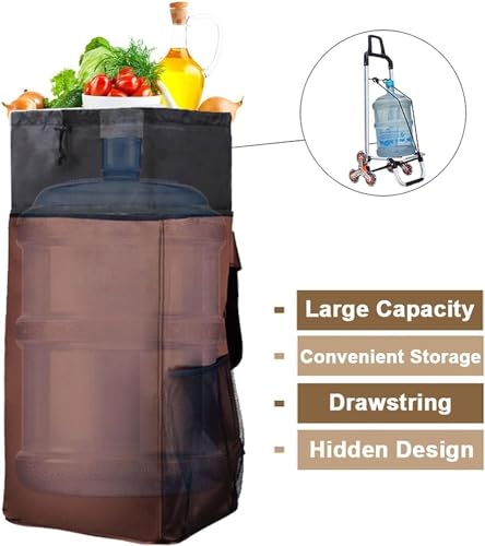 MHYSADGA Einkaufswagen mit Bungee-Cord, Einkaufstrolley, Faltbarer Einkaufswagen, Einkaufssackkarre mit 6 Rädern (A 91 * 30 cm) – Bild 5