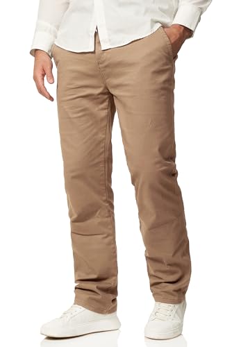 behype. Herren Chino Hose Regular-Fit mit Stretch Jeans Chinohose Straight-Leg Jeanshose Men's Pants DC_C-3004-Beige-W32/L32