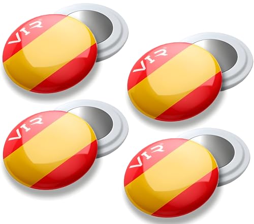 VERY IMPORTANT RUNNER - Portadorsal Imán Running - Pack 4 Imanes Dorsales Running y Triatlón, Sujeta Dorsales Alta Resistencia, Accesorios Runners Diseño Bandera España