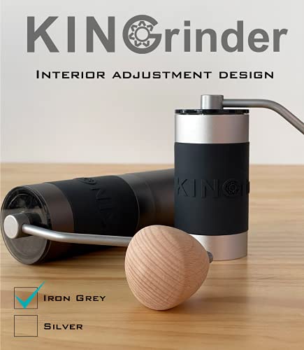 KINGrinder K3 Eisengrau, manuelle Handkaffeemühle, 140 einstellbare Mahleinstellungen für Aeropress, französische Presse… – Bild 6