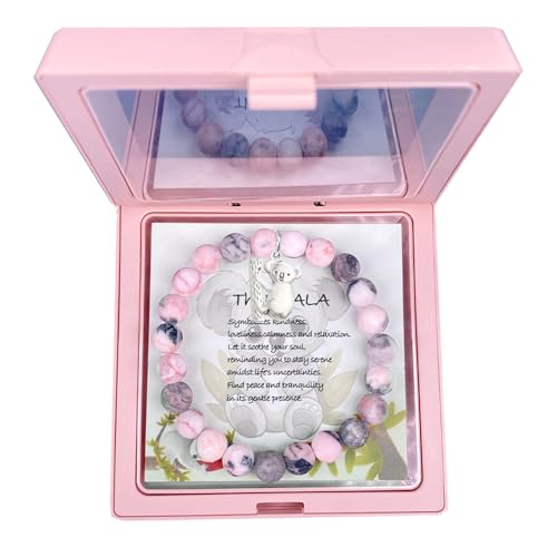 Image of Mother Daughter Bracelets, Koala Bear Bracelet Koala Gifts, Butterfly Heart Bracelets Inspirational Gifts for Mom Daughter