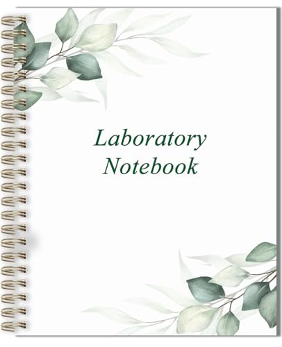 Cahier de laboratoire quad ruled 8x10 pouces avec grille pour science et chimie