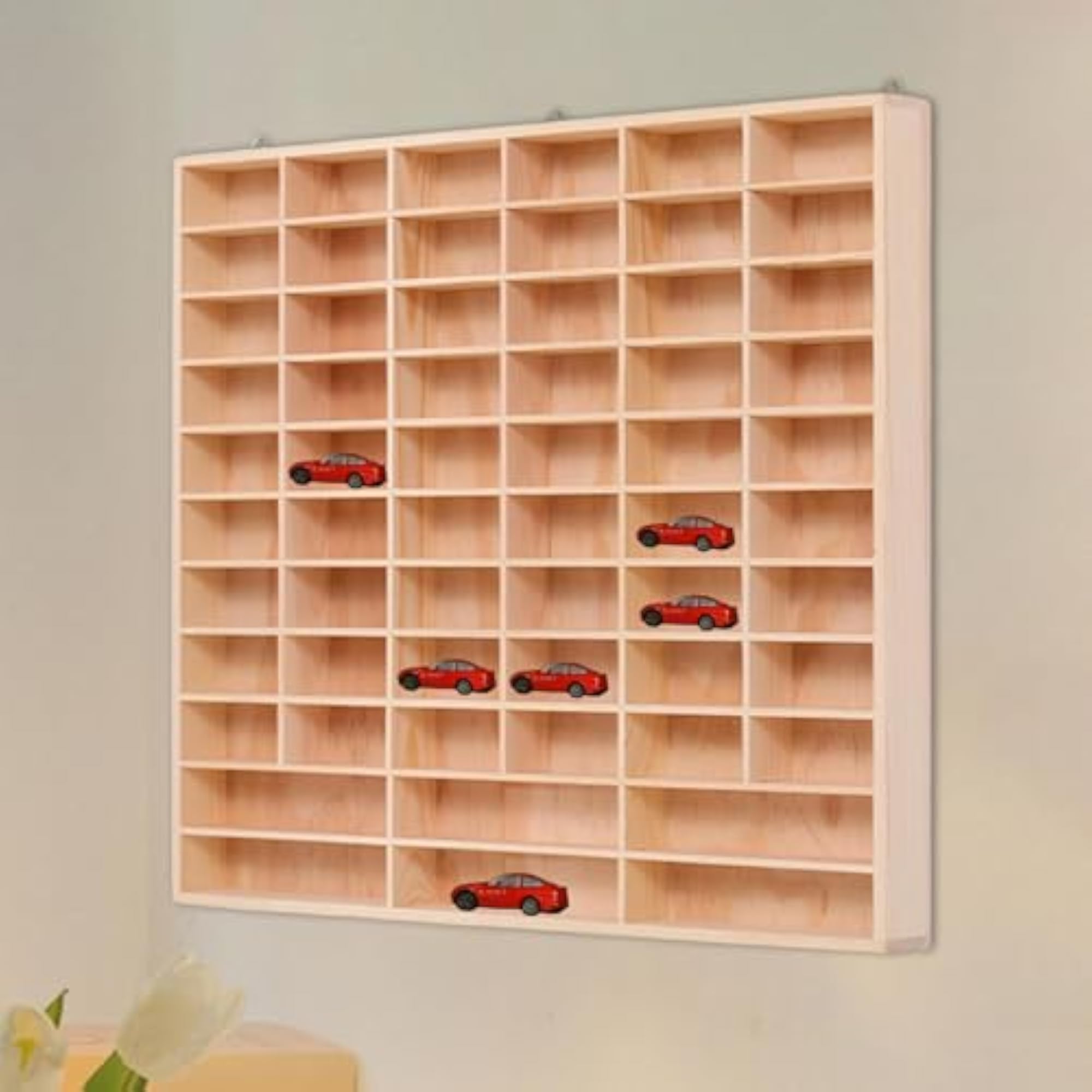 Wooden Toy Car Display Case Multifunctional