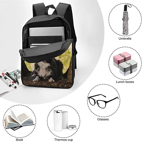 Sac à dos d'école imprimé 3D de mode avec grand compartiment 17 pouces