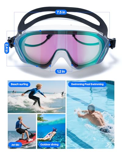 Image of Swim Goggles, Wide Angle Anti-fog and UV Leak Proof Goggles,Swimming Goggles for Adult Youth