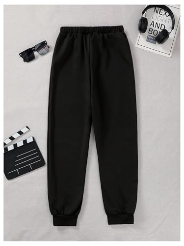 SHENHE Boy's Graphic Print Jogger Pants Elastic Waist Drawstring Workout Sweatpants with Pocket2