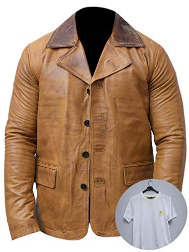 Men's Red Redemption II Dead Arthur Morgan Tan Brown Genuine Leather Coat Jacket