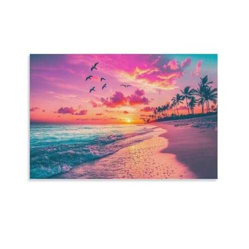 Stampa artistica da parete 3D su tela con vista sul mare, immagini per soggiorno, camera da letto, cucina, corridoio, scale, decorazione da parete, 50 x 75 cm