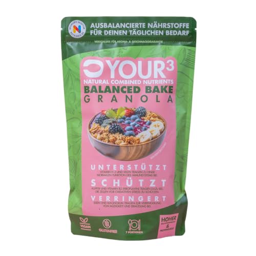 Granola equilibrada para hornear – Nutriomix – Your³ – Granola equilibrada y optimizada – Fórmula patentada Nutriomix