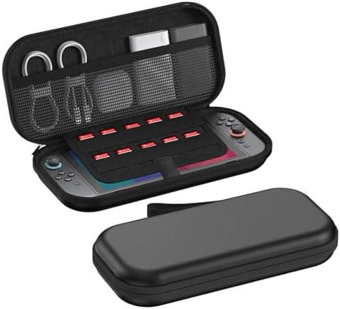 （19:00時点） Switch 2 ケース Switch 2025 収納バッグ Switch 保護カバー キャリングケース 耐衝撃 防水 大容量 ゲームカード10枚 旅行用 キャリングセット小物収納可 持ち運び便利 Switch 2(2025) ケース (ブラック)