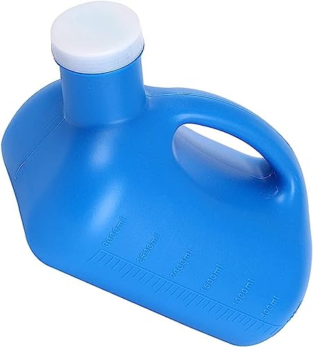 camping bottles, urine bottle, 3000ML Large Male Urinal Portable Screw Cap Pot Mouth No Odor Mens Potty Pee Bottle Collector Travel Toilet