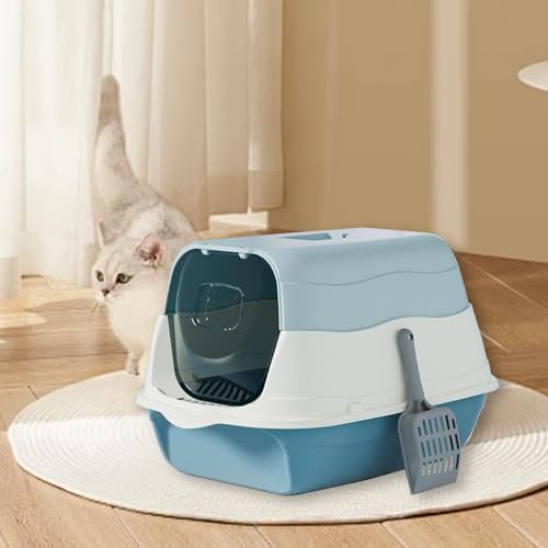 Caja de arena para gato grande con tapa y pala miniatura 4