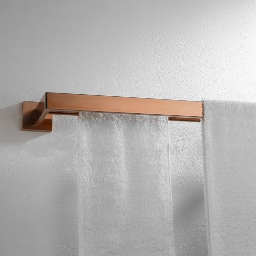 Matériel de salle de bain or rose : ensemble d'accessoires carrés - 5
