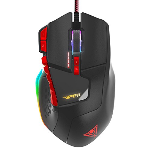 Patriot Memory Viper V570 Souris Gaming Rétroéclairage Multicolore RGB USB Capteur Laser Avago 12000 DPI - PV570LUXWK