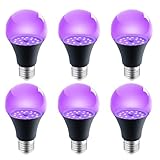 Utilisations polyvalentes: Ce UV BULB LED Ampoule est respectueux des yeux et ne présente aucun scintillement visible, offrant une lumière douce et agréable.. UV ampoule Décoration parfait pour soirées, néonparty, bodyart, disco, Halloween, DJ bar, fêtes, anniversaire, etc.