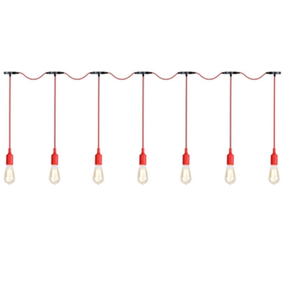 Suspension rétro de plafond ajustable 2M pour ampoule vintage E27 - 3