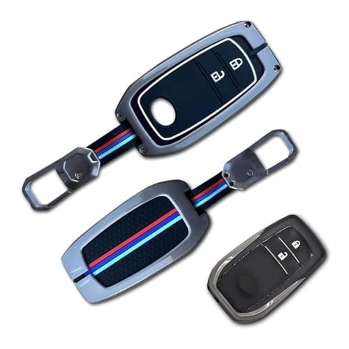 Image of NEODRIFT 'KeyShield' Car Key Cover for Toyota Innova Crysta (Shape 1, 02 Buttons) (Durable, Stylish, and 360 Protection)