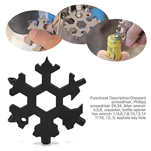 Outil multifonctionnel flocon de neige RANY 18 en 1 métal solide durable