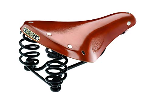 Brooks Saddles Flyer S Bicycle Saddle (Women's, Black Steel Rails, Honey)