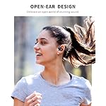 CXK Open Ear Headphones, Bluetooth 5.4 Ture Wireless Earbuds with 60Hrs Playtime & Digital Display, 0.27oz Lightweight Design Air Conduction Headphones with Mic, IPX6 Fit Cycling, Running, Black - Image 2