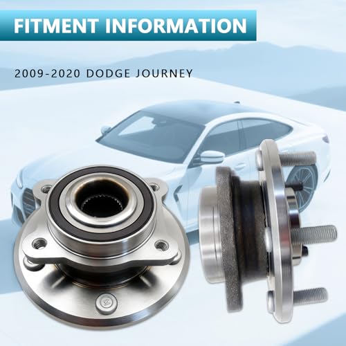 513286 Front Wheel Bearing and Hub Assembly Fit for Dodge Journey 2009-2020, 5 Lug w/ABS OE# 68184748AA 2 PCS by chsuatuo - Image 3