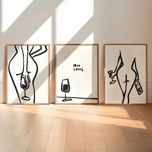 Toile minimaliste femme pour une chambre cocooning
