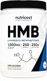 Nutricost HMB Powder (Beta-Hydroxy Beta-Methylbutyric) 250 Grams - Gluten Free & Non-GMO