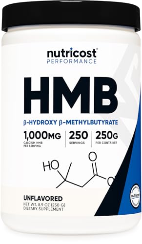 Nutricost HMB Powder (Beta-Hydroxy Beta-Methylbutyrate) 250 Grams - Gluten Free & Non-GMO