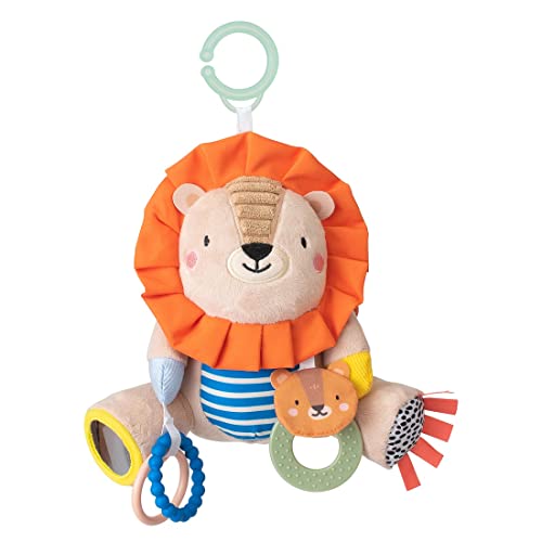 Image of Taf Toys Harry The Lion, Newborn & Baby Developmental Soft Activity Toy. Helps Develop Motor Skills. Perfect for Multi Sensory Play with a Mirror, Teethers & Rattles. Textures and Sounds. 3-6 Months
