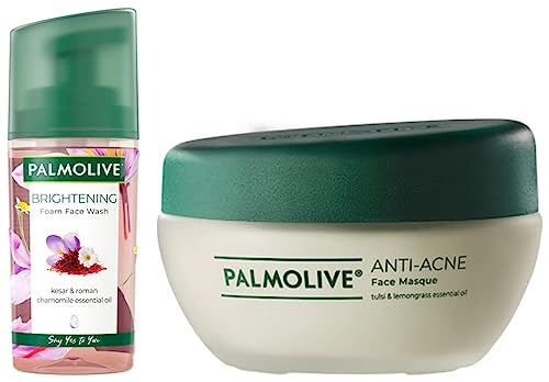 Image of Palmolive Brightening Foam Face Wash and Palmolive Anti-Acne Face Masque with Natural Extracts
