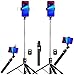 Produktbild Somikon Handy Stativ Halterung: 2er-Set Smartphone-Selfie-Stativ, 2 LED-Lichter, mit BT-Fernauslöser (Selfie Stick mit Licht, Ministativ)