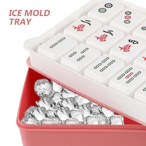 Molde para Cubitos de Hielo Mahjong con Tapa y Pala Multicolor miniatura 7