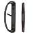 Rockwell Security Euro Sonoma Patio Sliding Door Handle Set in Matte Black Fits 3-15/16 Inch Screw Holes for Residential Doors 1-1/2 Inch to 1-3/4 Inch Thick