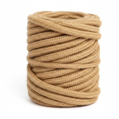 Image of Premium Jute Rope 10mm Thick- Heavy Duty for Home Decor, Gardening, & Crafts | Strong Multi-Purpose Natural Rope for Balcony, Wedding Decorations & DIY Projects (Make in India) (50 feet)