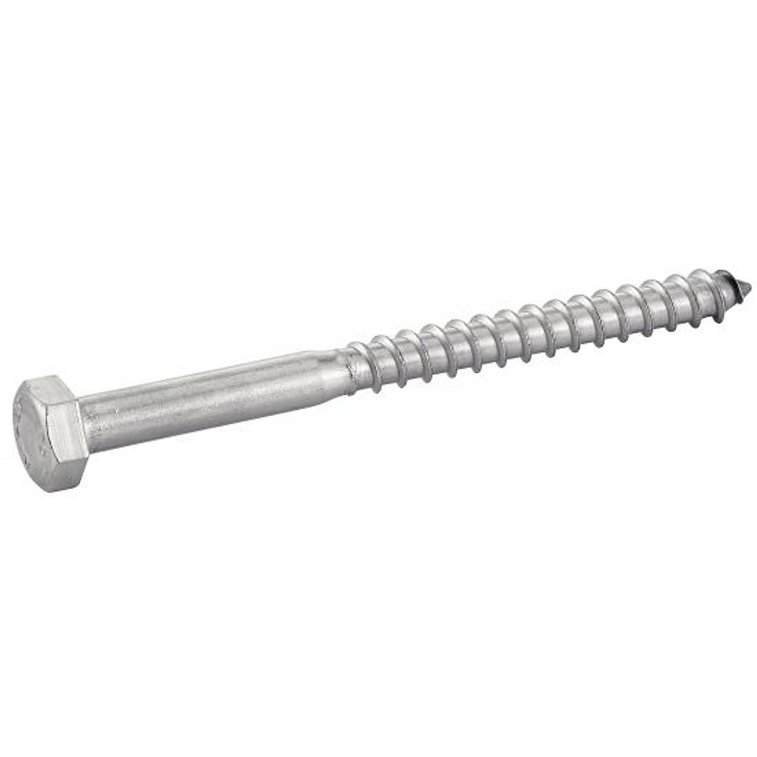 ACTON Vis à bois tête hexagonale - Tirefond - Inox A4 10x180 mm - Boîte de 25 - Vis, pointes, boulons