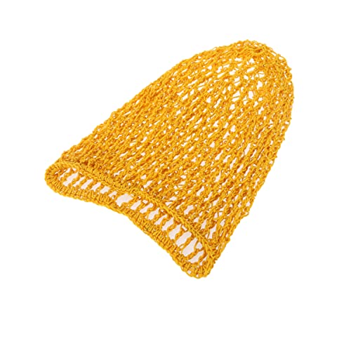 Ipetboom Red De Rayón Bollos Tapa Gorro De Seda Revestimientos Ganchos De Crochet Para El Cabello Redecilla Para Peluca Redecillas Para El Cabello Para Mujeres Bandas Para El Cabello Yellow