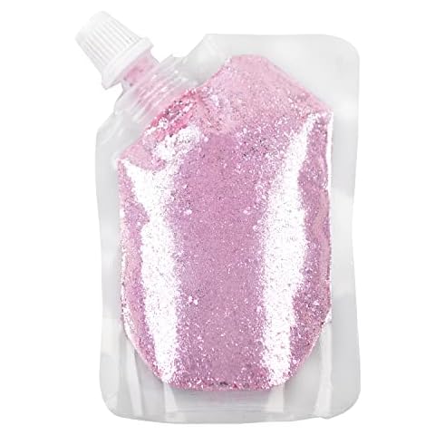 GL-Turelifes Body Glitter Gel, Easy to Apply&Remove 50ml Mermaid Sequins Chunky Glitter for Body Face Hair, Festival Glitter Halloween Costume Makeup Long Lasting Sparkling (Pink(Chunky Glitter)) Cover