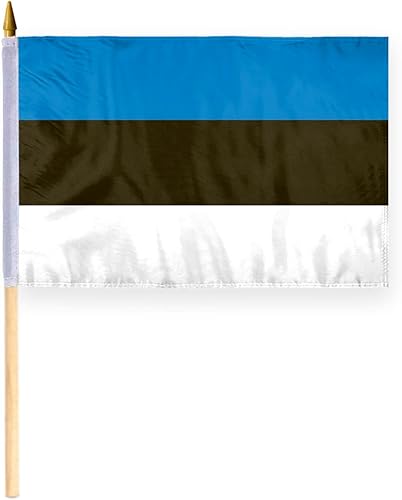 Miniatura 2 de AGAS - Bandera de Estonia de 5 x 8 pies, nailon 200D, 6 agujas, dobladillo cosido con mosca, nunca se oxida, ojales de latón de gran tamaño, bandera