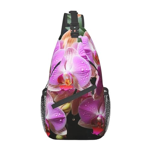 Sling Bag para Hombre y Mujer Color Orchids miniatura 1