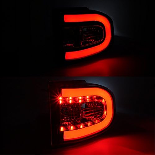 AKKON - For 07-14 Toyota FJ Cruiser GSJ15W Black LED Light Tube Design LED Tail Lights Brake Lamps Replacement