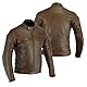 JACKET4U Herren Motorrad Lederjacke Level 2 Schutz, Touring, Motorrad, Biker, CE Protektoren, Used Look, Naturnarbenleder, MBJ-4068, Braun, L