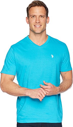 Image of V-Neck Solid T-Shirt by U.S. Polo Assn.