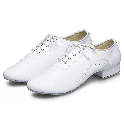 Minishion Men's TH173 Lace-up Comfortable Leather Wedding Ballroom Latin Taogo Dance Shoes4