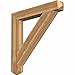 Ekena Millwork BKT06X44X44TRA04RWR Traditional Craftsman Rough Sawn Bracket, 6" Width x 44" Depth x 44" Height, Western Red Cedar