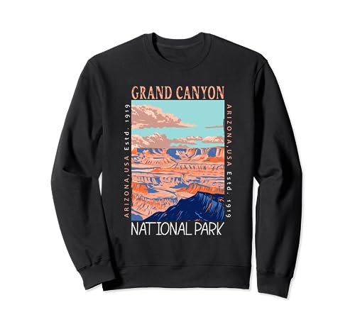 Parque Nacional del Gran Cañón Arizona envejecido vintage Sudadera