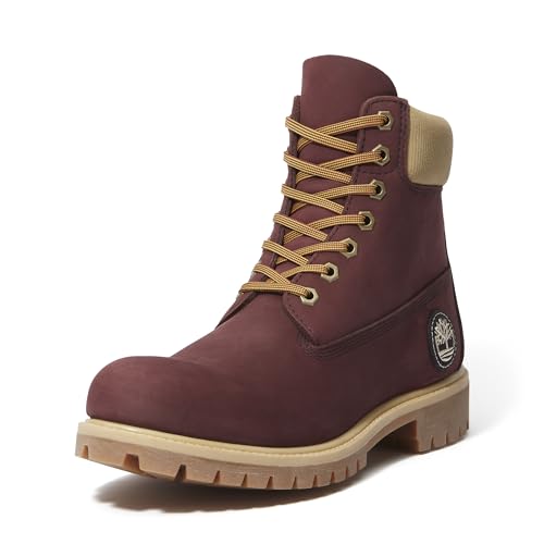 Timberland Men's Premium 6 INCH LACE UP WATERPROOF BOOT, RED, 9.5 Wide