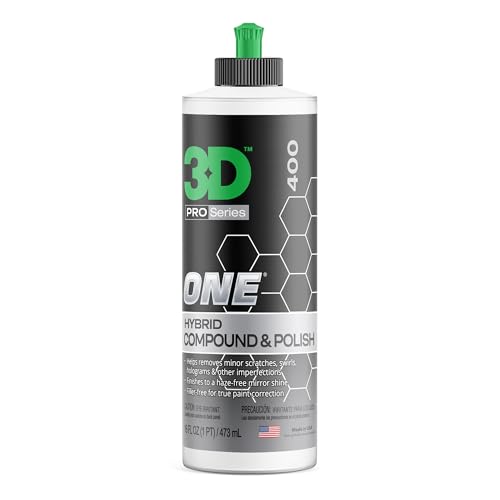 3D One: composé Professionnel pour la Coupe, Le Polissage et la Finition (16 oz) pour la Correction de la Peinture, Les détails automatiques et Le Polissage