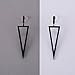 LILIE&WHITE Fashion Women Triangle Drop Dangle Earrings Geometric Jewelry Punk Jet