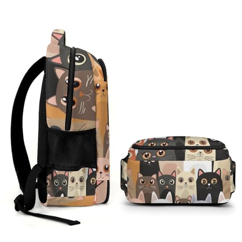 Cute Cat School Backpack Book Bag Laptop Bags for Girls Boys Kids Back to School Gift3